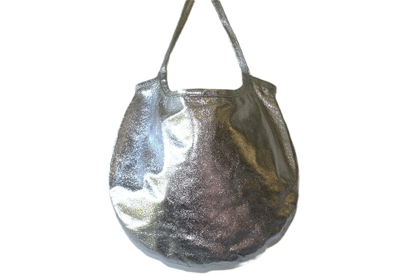 Saddle bag - metallic silver