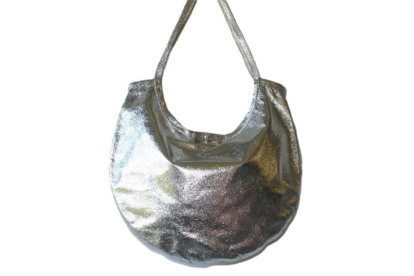 Saddle bag - metallic silver