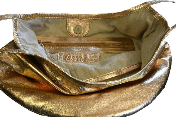 Saddle bag - metallic gold