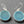 Load image into Gallery viewer, Large circle seaglass earring - sky blue
