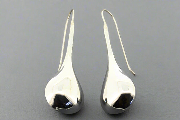 Polished la louche earring (large)- sterling silver