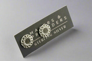 Intricate mandala stud - sterling silver - Makers & Providers