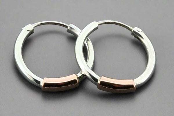 Silver with copper hoop earrings - Makers & Providers