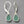 Load image into Gallery viewer, Little teardrop earring - green onyx &amp; sterling silver
