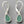 Load image into Gallery viewer, Little teardrop earring - green onyx &amp; sterling silver
