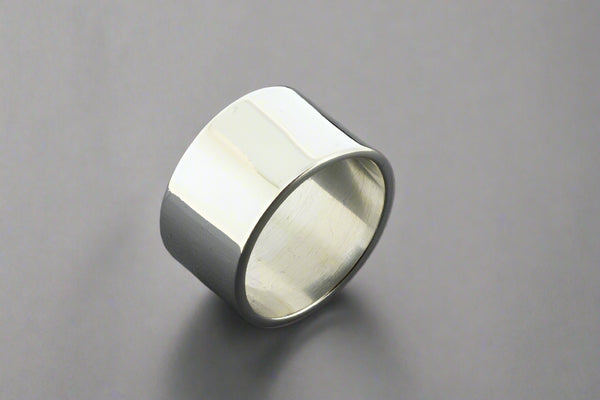 Straight clean band - sterling silver