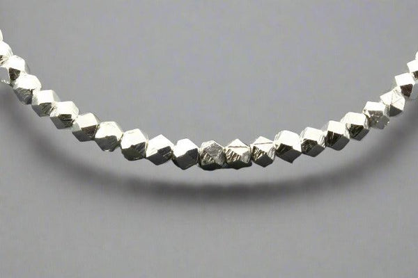 Faceted bead stacked bracelet - sterling silver - Makers & Providers