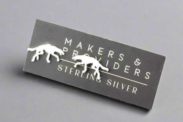 sneaky greyhound stud - sterling silver - Makers & Providers