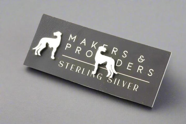 greyhound stud - sterling silver - Makers & Providers