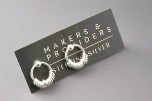 Stellar circle stud - sterling silver - Makers & Providers