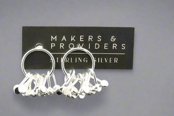 Sakura circle stud - sterling silver - Makers & Providers