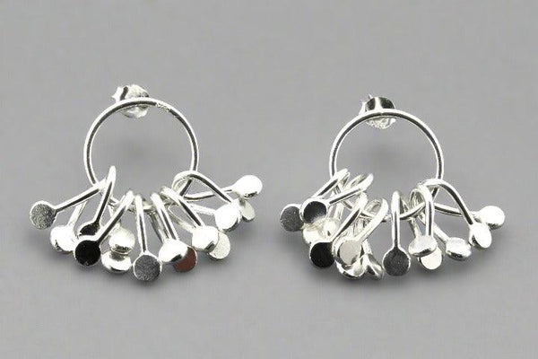 Sakura circle stud - sterling silver - Makers & Providers