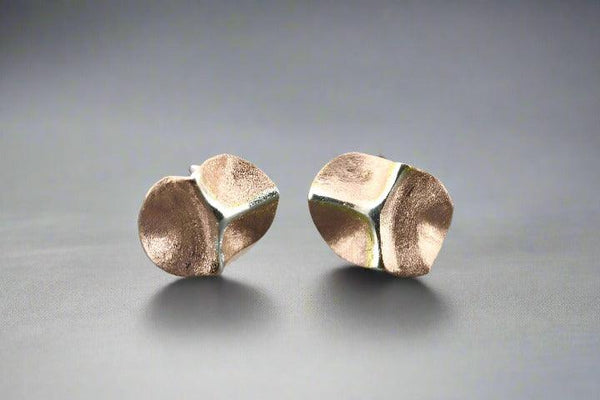 Wisteria stud - rose gold & silver - Makers & Providers