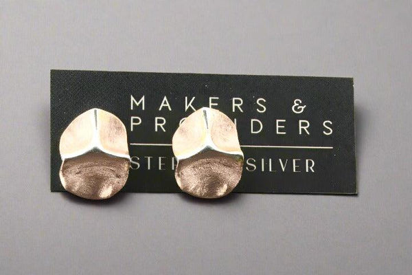 Wisteria stud - rose gold & silver - Makers & Providers