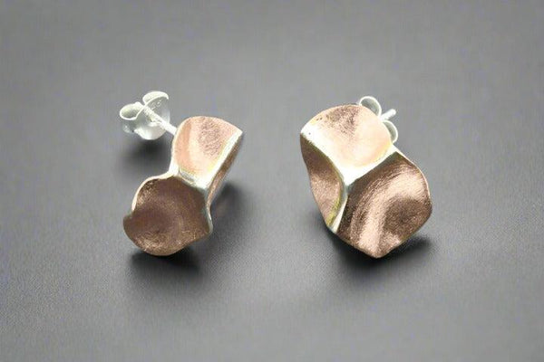 Wisteria stud - rose gold & silver - Makers & Providers