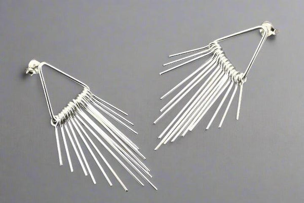 Dita tassel earring stud - silver - Makers & Providers