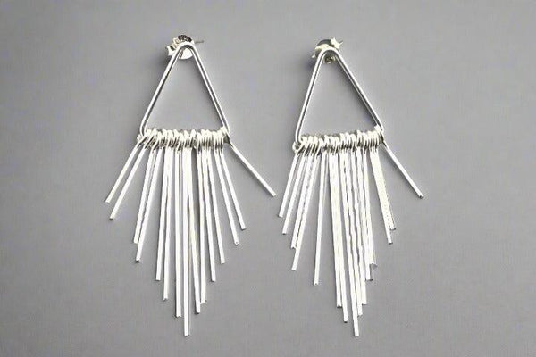 Dita tassel earring stud - silver - Makers & Providers