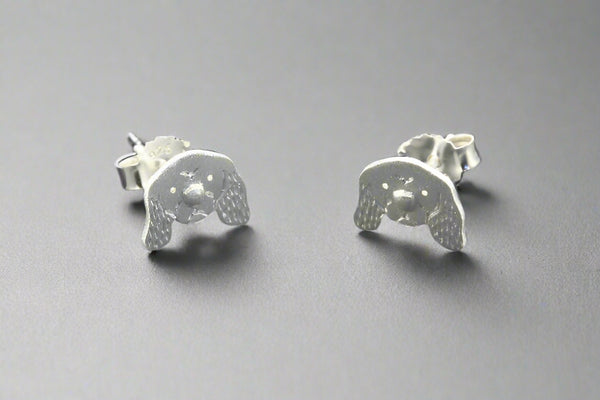 King Charles Cavalier face stud - sterling silver