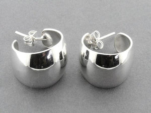 convex hoop stud - sterling silver - Makers & Providers