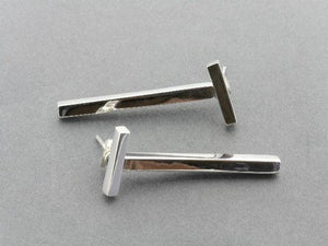 T bar 2 piece drop stud - sterling silver - Makers & Providers