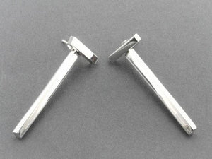 T bar 2 piece drop stud - sterling silver - Makers & Providers