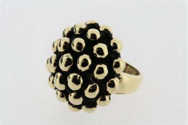 brass beaded bubble ring