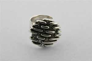 dash disc ring - oxidised - Makers & Providers