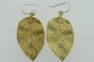 leaf earring - brass - Makers & Providers