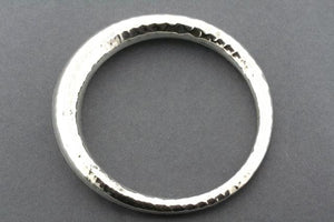 Tapering tubular bangle - hammered sterling silver - Makers & Providers