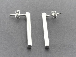 rec post stud - sterling silver - Makers & Providers