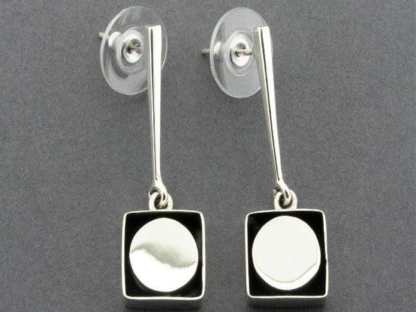 circle framed drop earrings - Makers & Providers