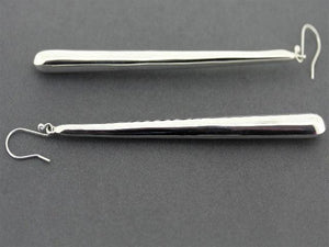 long tubular drop earrings - sterling silver - Makers & Providers