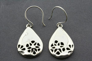 teardrop with cutout flower earring - Makers & Providers