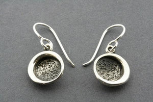 small oxidized cup earring - sterling silver - Makers & Providers