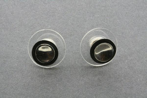 small silver & oxi cup stud - Makers & Providers