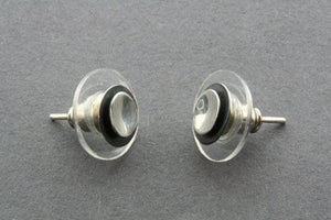 small silver & oxi cup stud - Makers & Providers