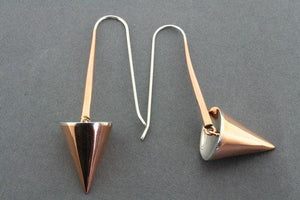 copper & silver cone earrings - Makers & Providers