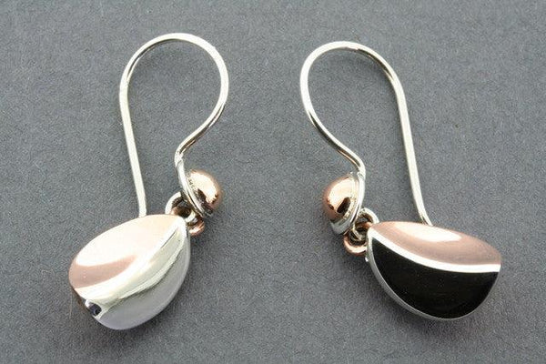 silver & copper half moon earrings - Makers & Providers