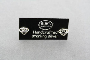 diamond frame stud - sterling silver - Makers & Providers