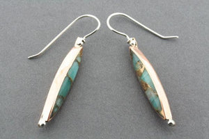 copper & bronzed amazonite spear earring - Makers & Providers