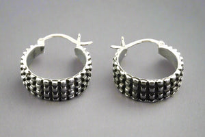 studded hoop - sterling silver - Makers & Providers