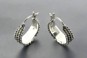 studded hoop - sterling silver - Makers & Providers