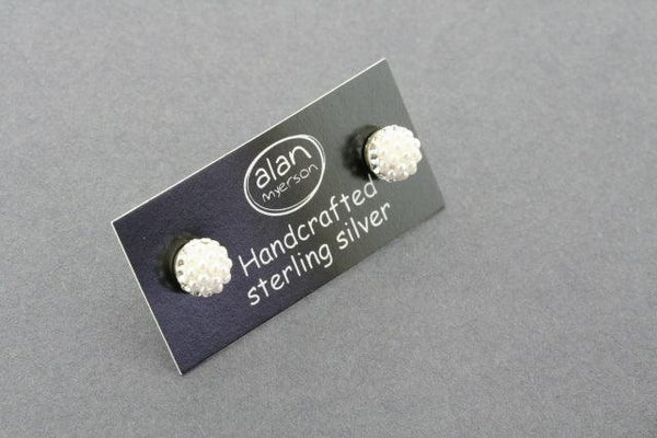 crystal ball stud - pearl - Makers & Providers