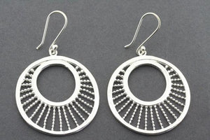 double circle rays hoops - sterling silver - Makers & Providers