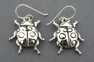 beetle earrings - sterling silver - Makers & Providers