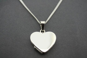 heart locket pendant on 60 cm link chain - Makers & Providers