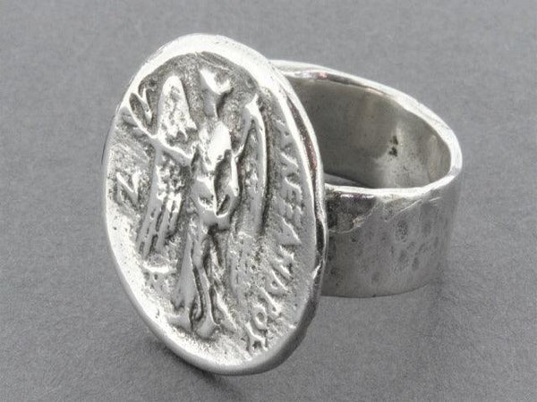 Angel on sale coin ring