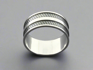 stripe band - sterling silver - Makers & Providers