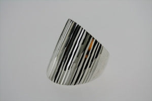 diamond stripe long signet ring - Makers & Providers