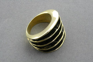 brass fan palm ring - Makers & Providers